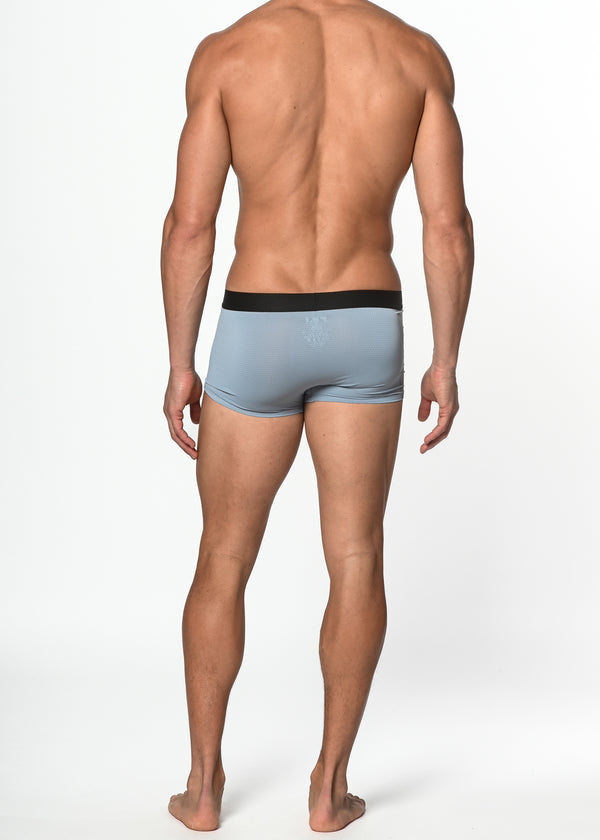 SILVER GREY NYLON/ELASTANE AIR MESH SPORTS TRUNK ST-10201