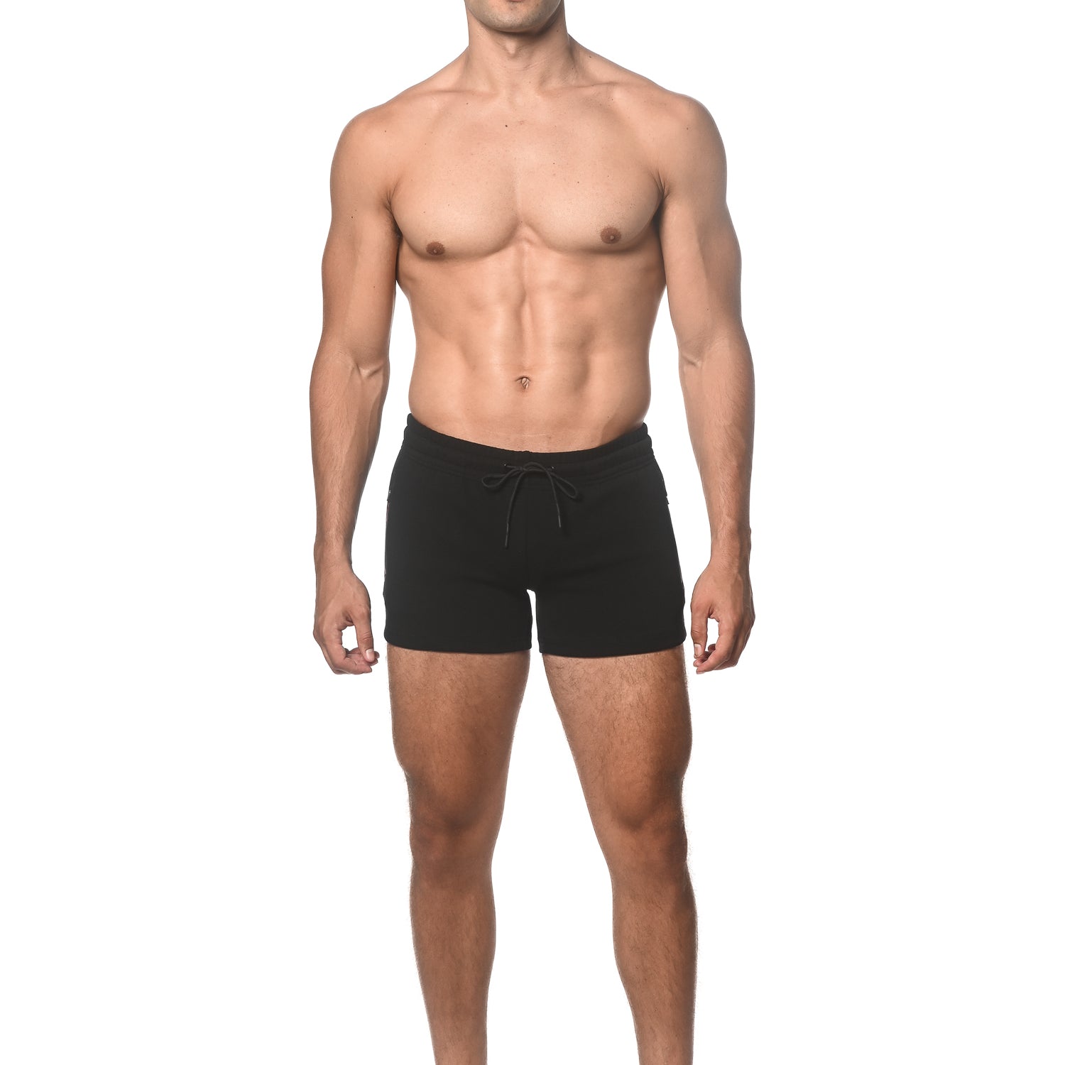 BLACK/CORAL VAULT 3.5 INSEAM SHORTS W/CONTRAST ZIPPER STA-10500-01