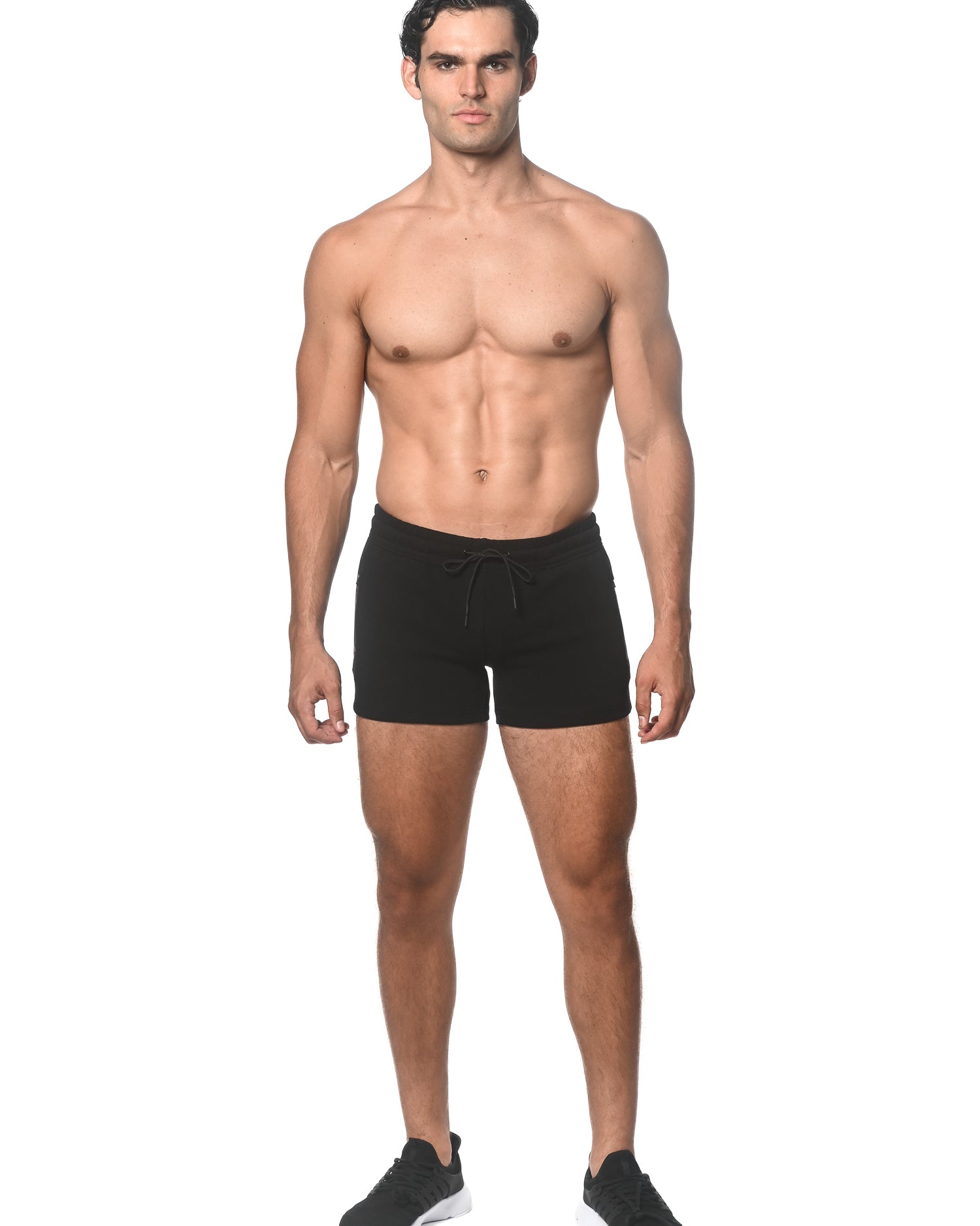 BLACK/CORAL VAULT 3.5 INSEAM SHORTS W/CONTRAST ZIPPER STA-10500-01