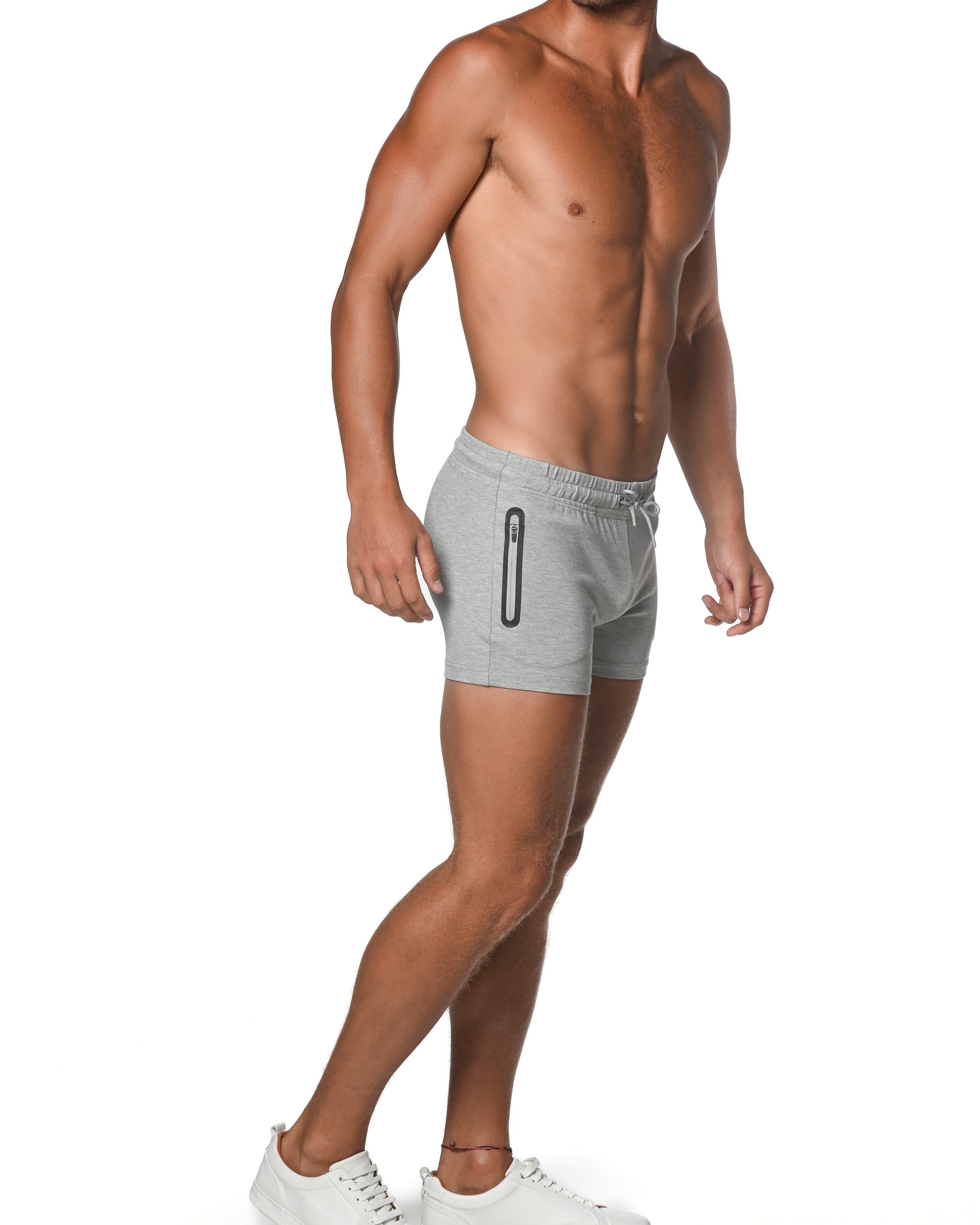 GREY VAULT 3.5 INSEAM GYM STRETCH SHORTS ST-10500