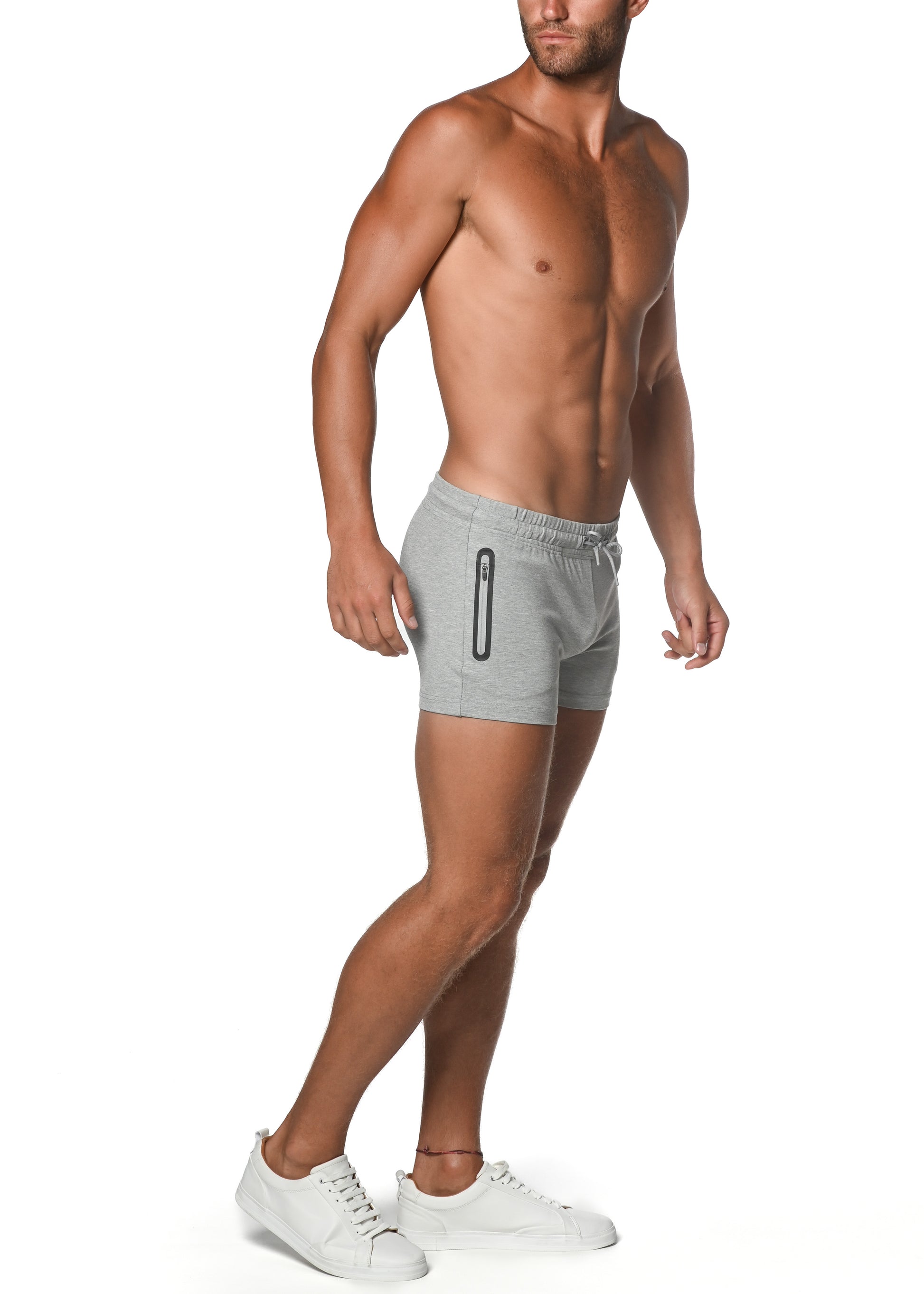 GREY VAULT 3.5 INSEAM GYM STRETCH SHORTS ST-10500