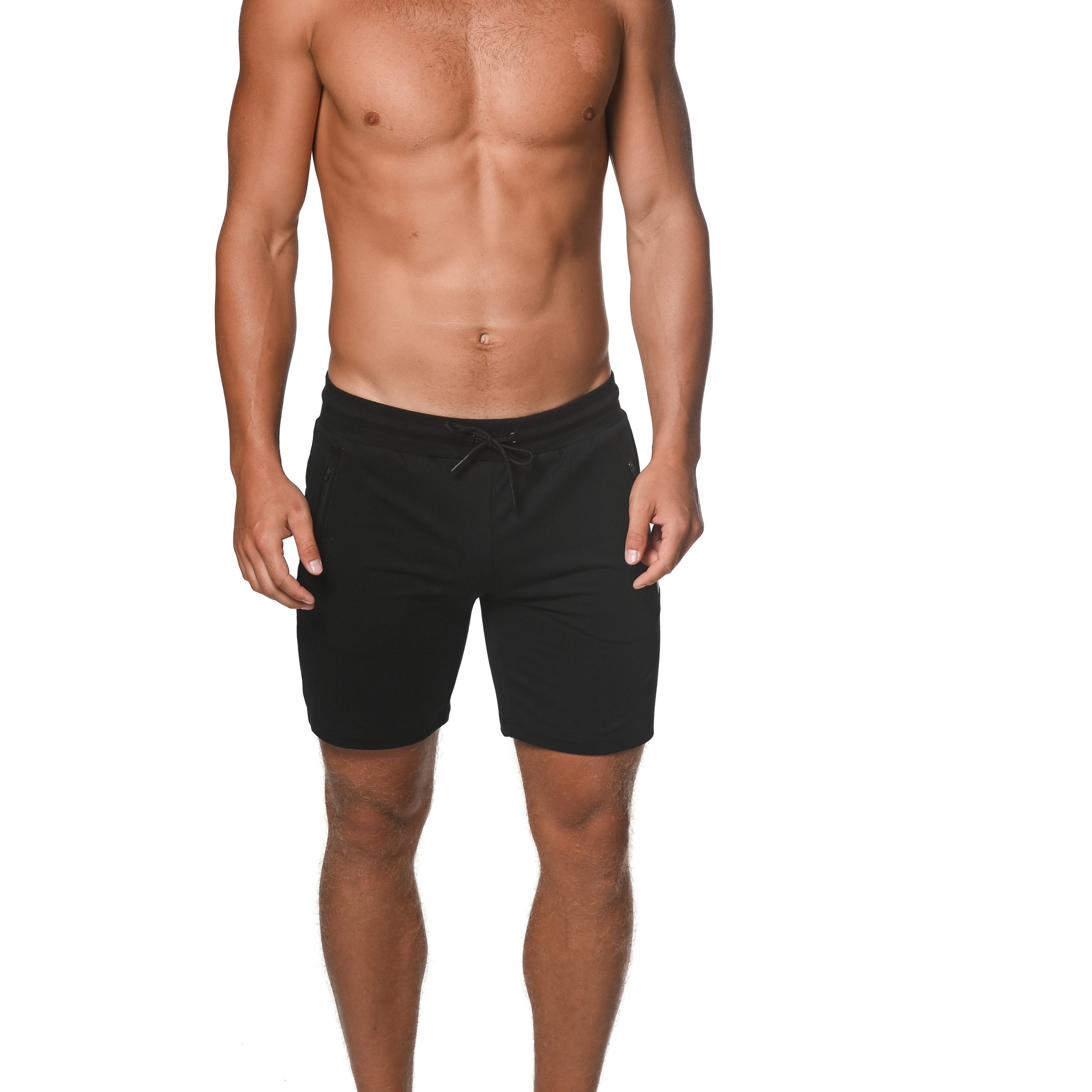 STEALTH BLACK FLEECE FLEX COTTON STRETCH SHORTS ST-10502