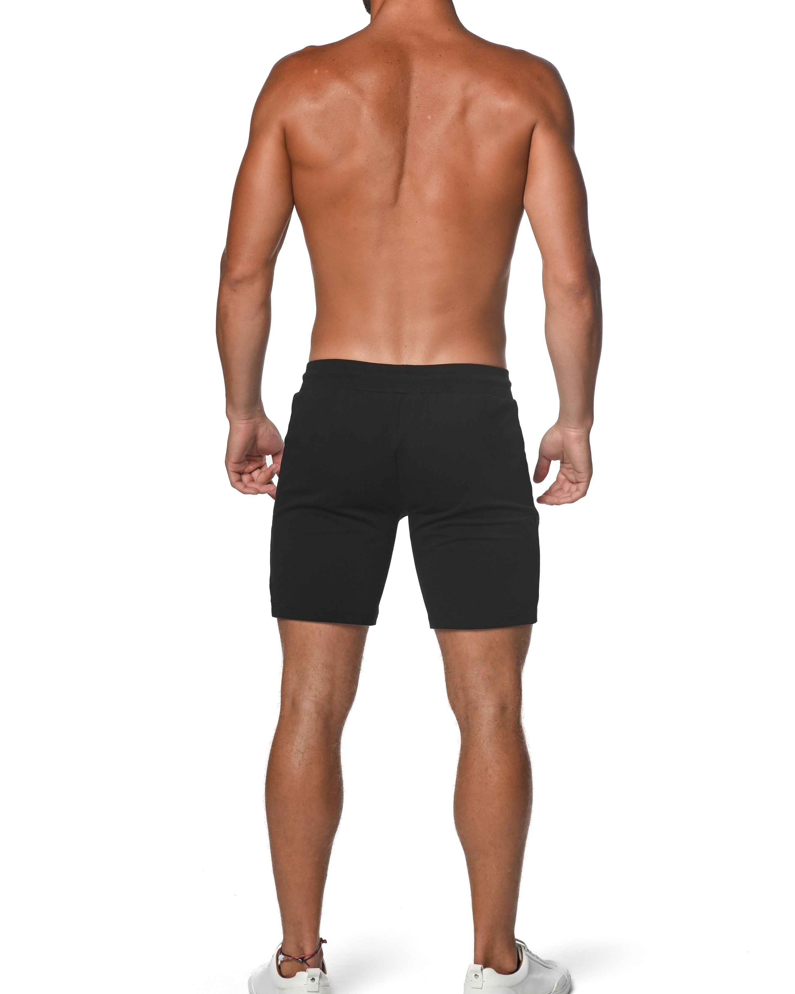 STEALTH BLACK FLEECE FLEX COTTON STRETCH SHORTS ST-10502