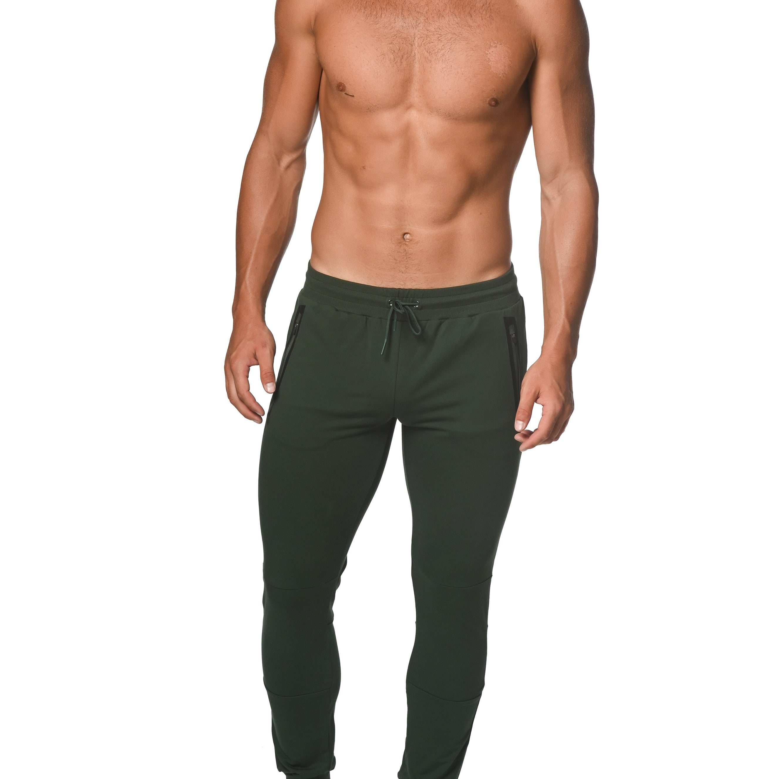 COMBAT GREEN FLEECE FLEX COTTON STRETCH JOGGER ST-10503