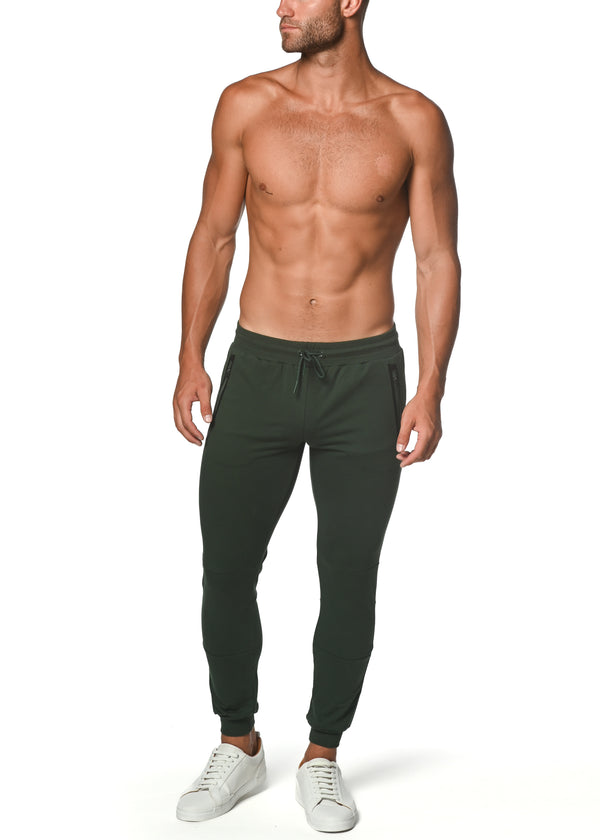 COMBAT GREEN FLEECE FLEX COTTON STRETCH JOGGER ST-10503