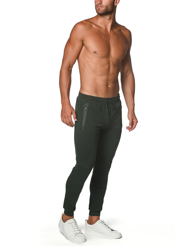 COMBAT GREEN FLEECE FLEX COTTON STRETCH JOGGER ST-10503