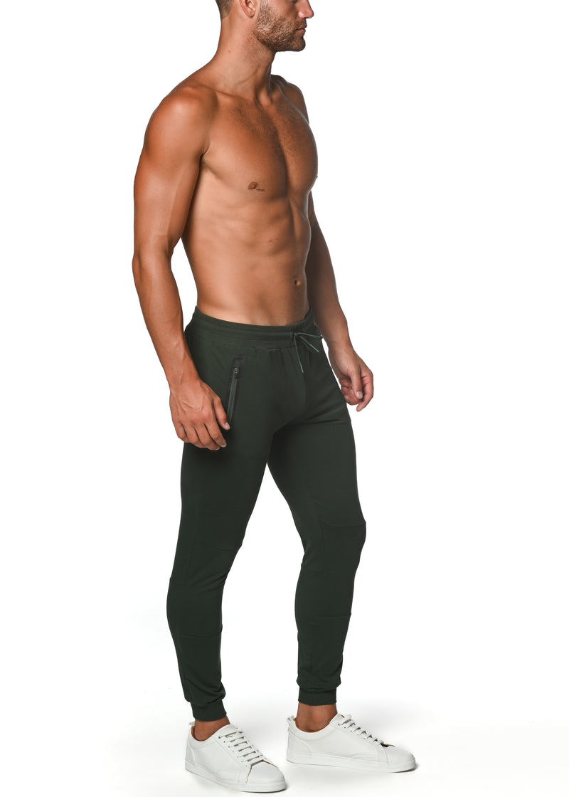 COMBAT GREEN FLEECE FLEX COTTON STRETCH JOGGER ST-10503