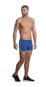 COBALT SPRINTER 3.5" INSEAM STRETCH GYM SHORTS W/ HEAT WELD ZIPPERS