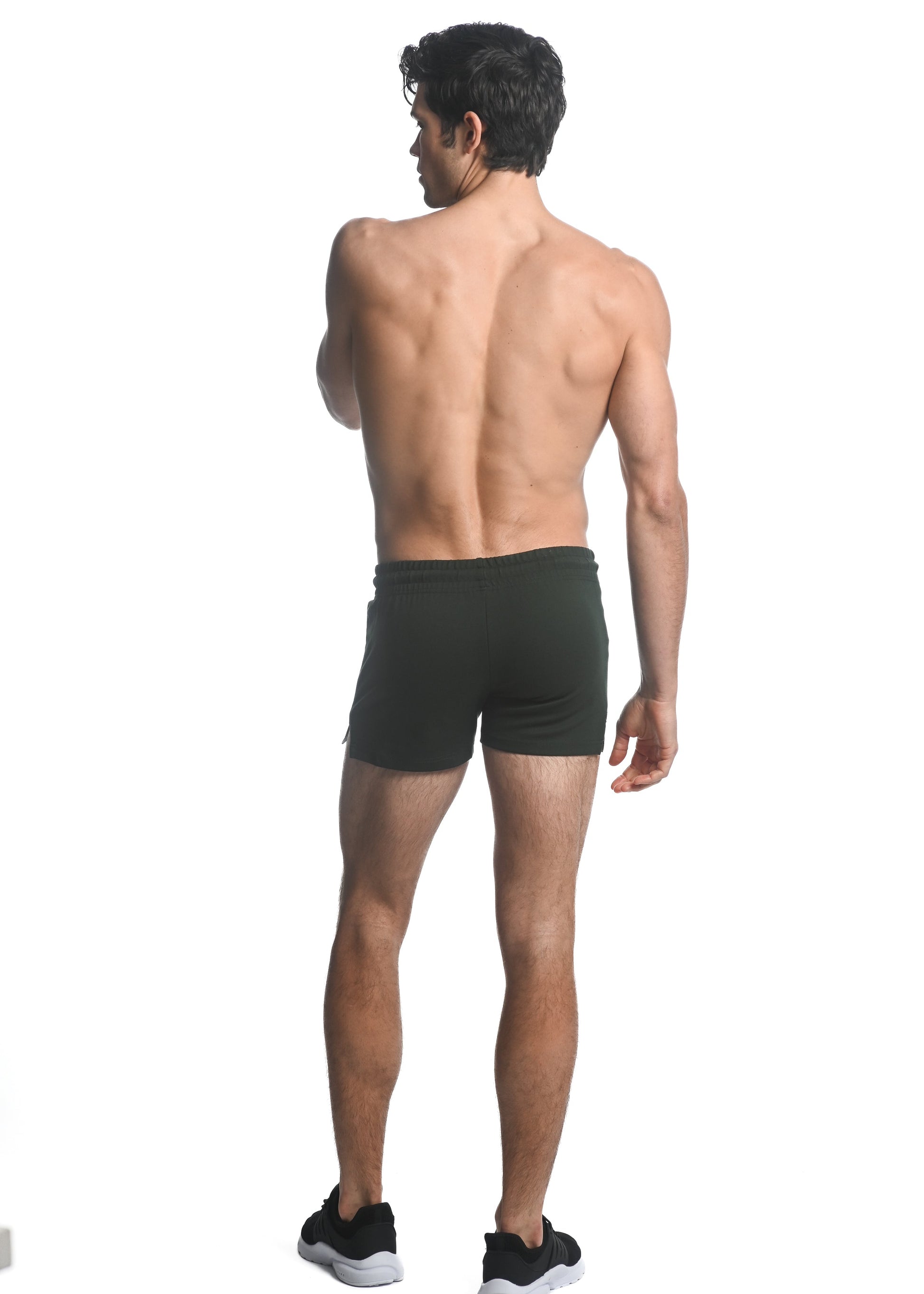 NORI GREEN ALPHA 3.5" INSEAM STRETCH GYM SHORTS W/ HEAT WELD ZIPPERS ST-10506