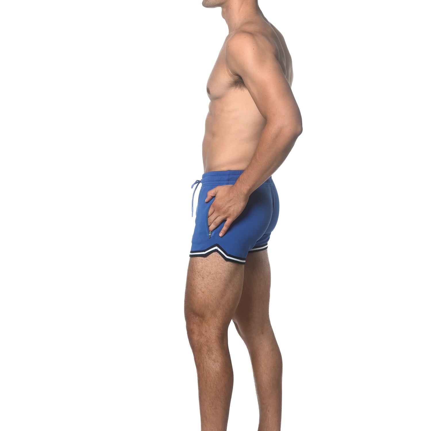 COBALT COURT 3.5 INSEAM GYM SHORT W/TAPING STA-10508