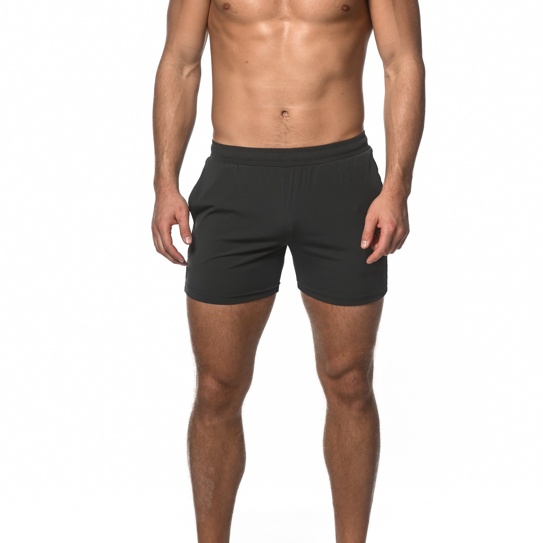 CHARCOAL TEXTURED STRETCH PERFORMANCE SHORTS ST-1466-54