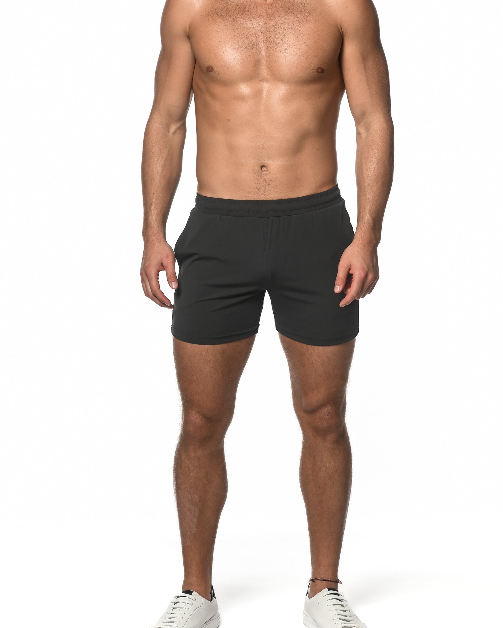 CHARCOAL TEXTURED STRETCH PERFORMANCE SHORTS ST-1466-54