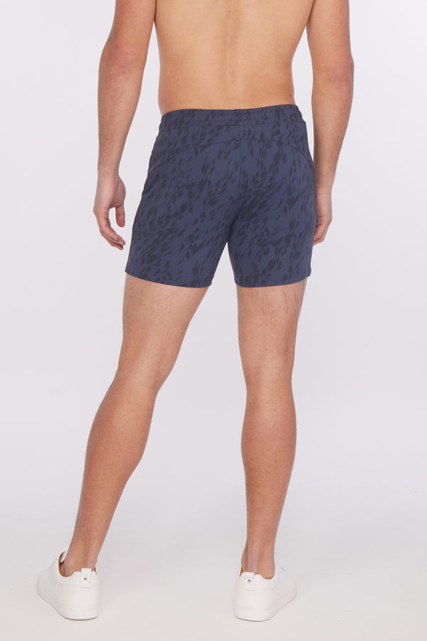 NAVY CHEETAH STRETCH PERFORMANCE SHORTS ST-1466-55 Final Sale