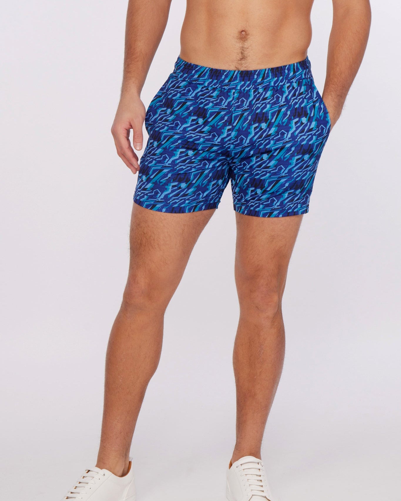 NAVY/BLUE WEB LINK STRETCH PERFORMANCE SHORTS ST-1466-59 FINAL SALE