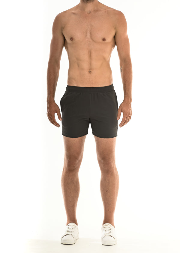 CHARCOAL DIAMOND WEAVE PERFORMANCE SHORTS ST-1466-62