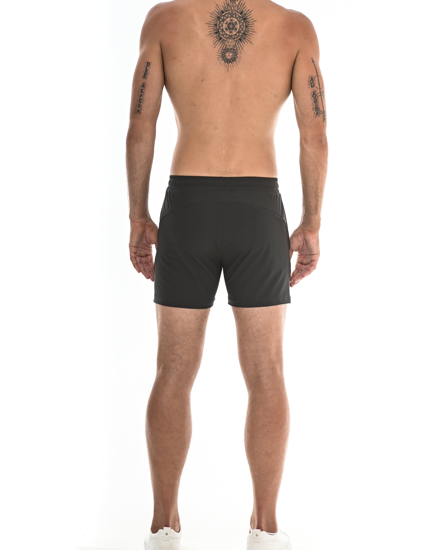 CHARCOAL DIAMOND WEAVE PERFORMANCE SHORTS ST-1466-62