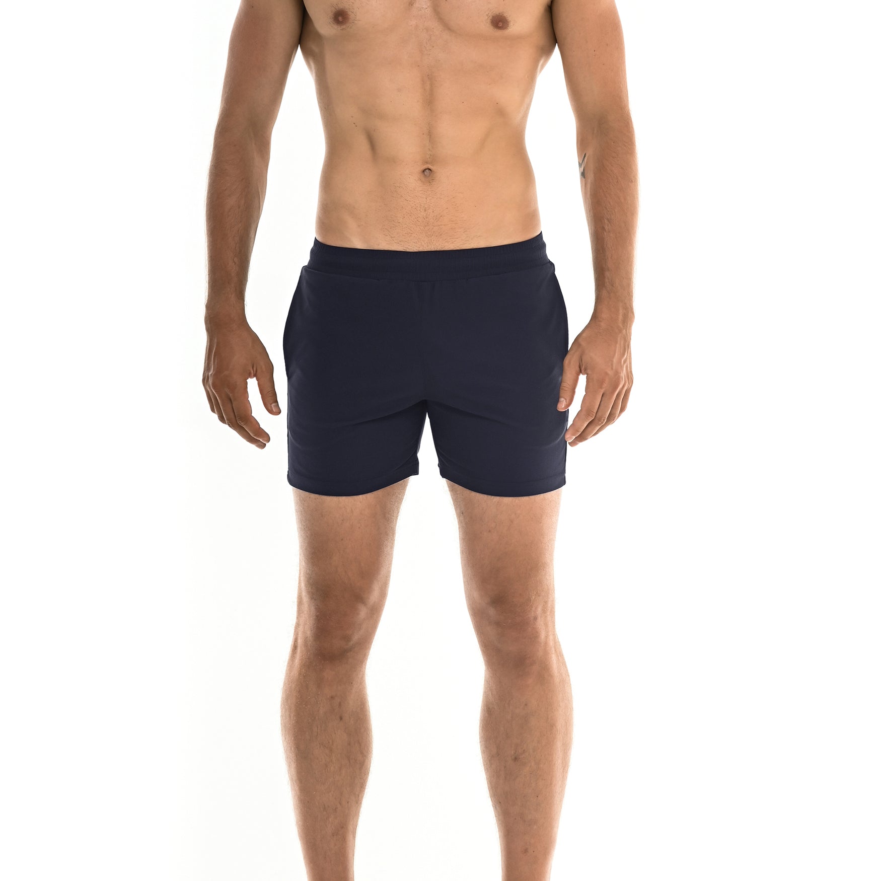 NAVY DIAMOND WEAVE PERFORMANCE SHORTS ST-1466-62
