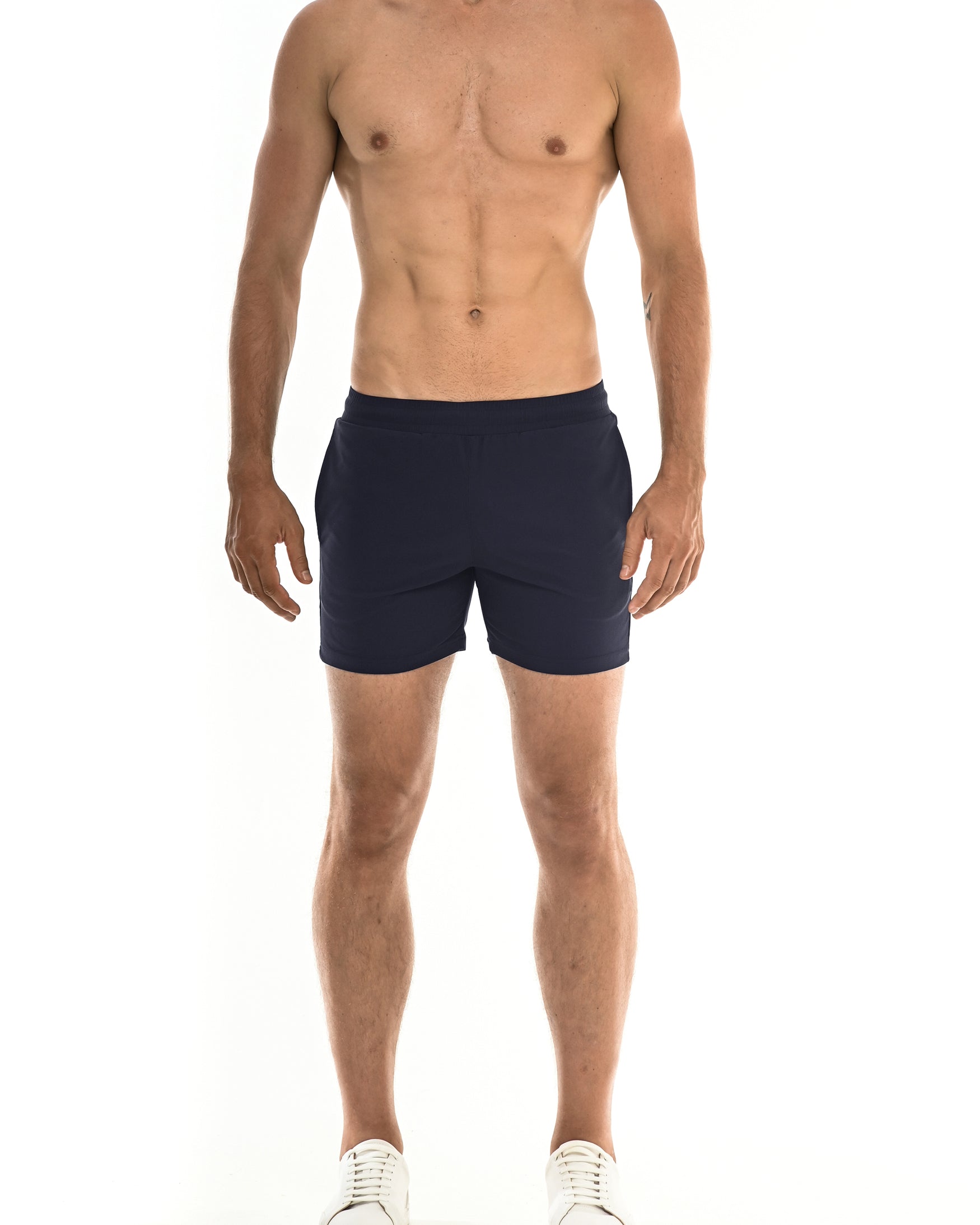 NAVY DIAMOND WEAVE PERFORMANCE SHORTS ST-1466-62