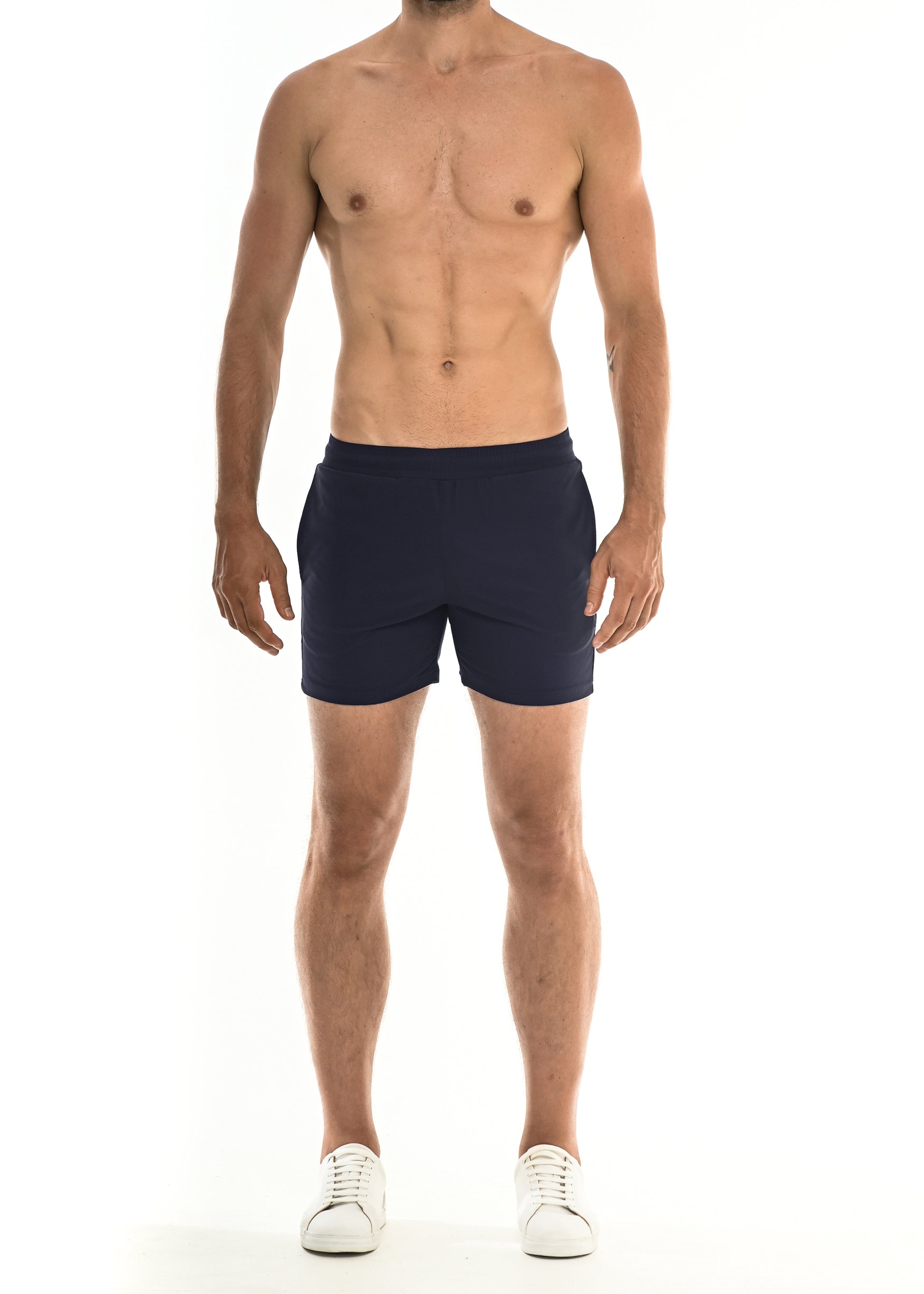 NAVY DIAMOND WEAVE PERFORMANCE SHORTS ST-1466-62