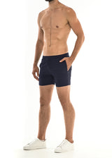 NAVY DIAMOND WEAVE PERFORMANCE SHORTS ST-1466-62