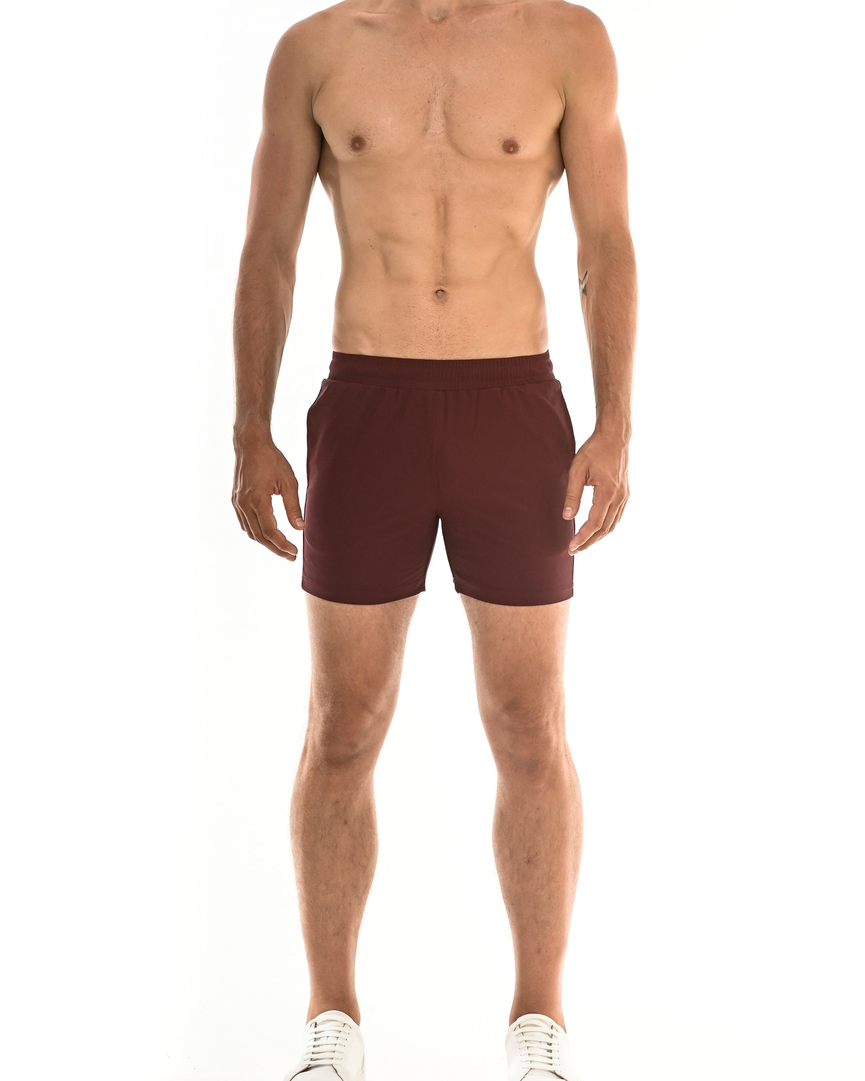 WINE DIAMOND WEAVE PERFORMANCE SHORTS ST-1466-62