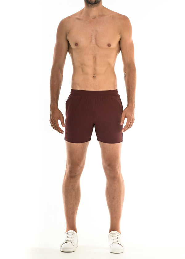 WINE DIAMOND WEAVE PERFORMANCE SHORTS ST-1466-62