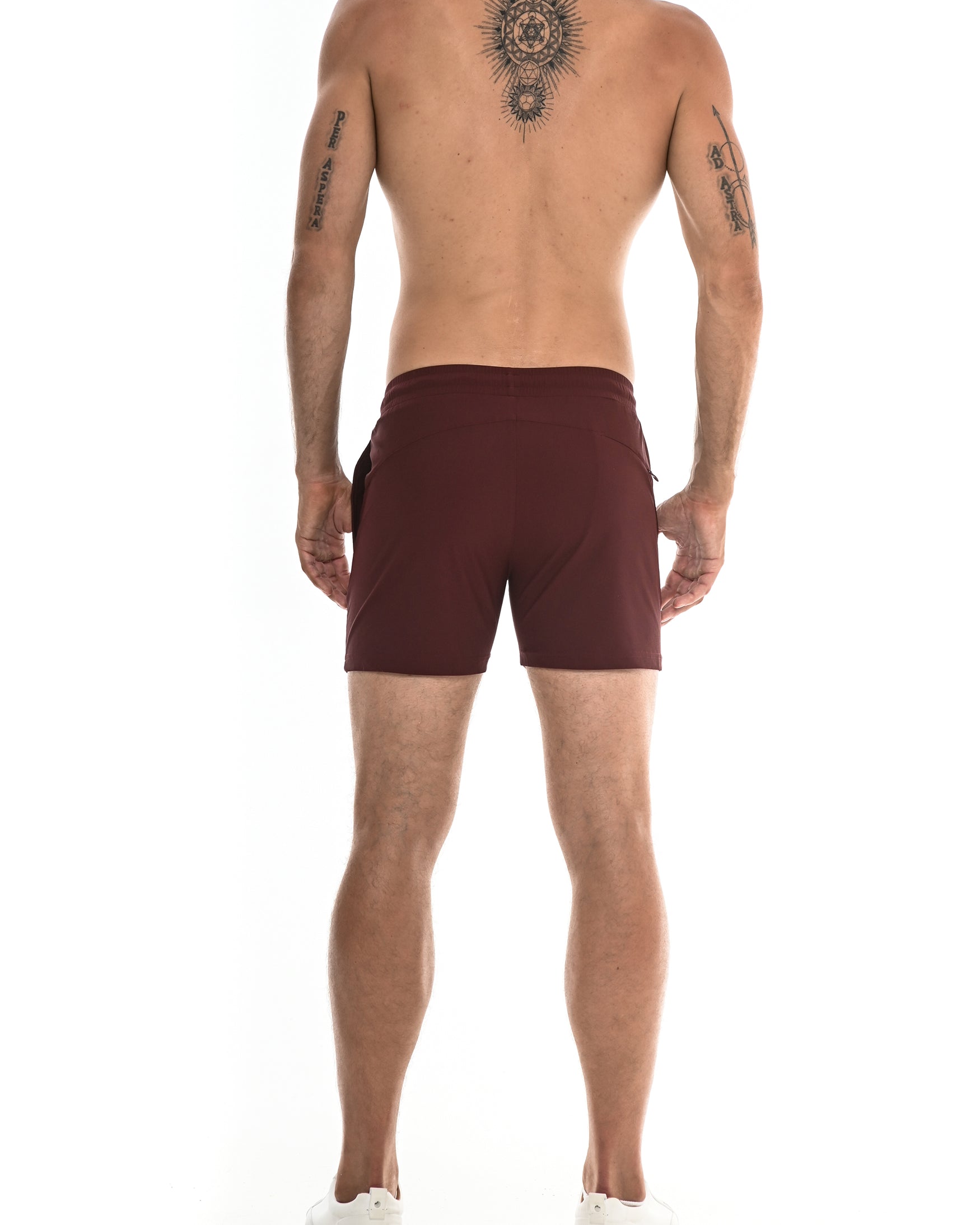 WINE DIAMOND WEAVE PERFORMANCE SHORTS ST-1466-62
