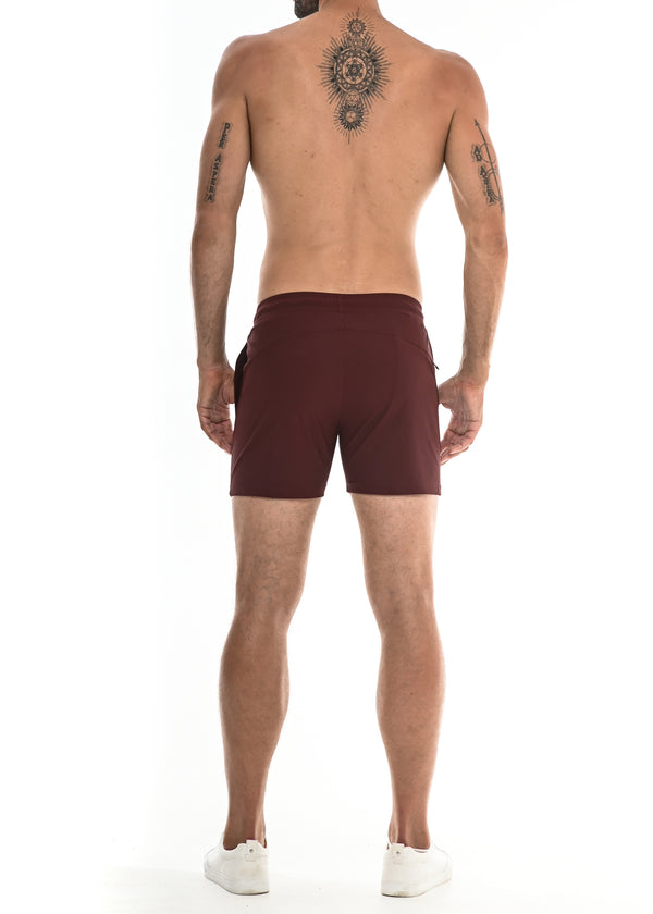 WINE DIAMOND WEAVE PERFORMANCE SHORTS ST-1466-62