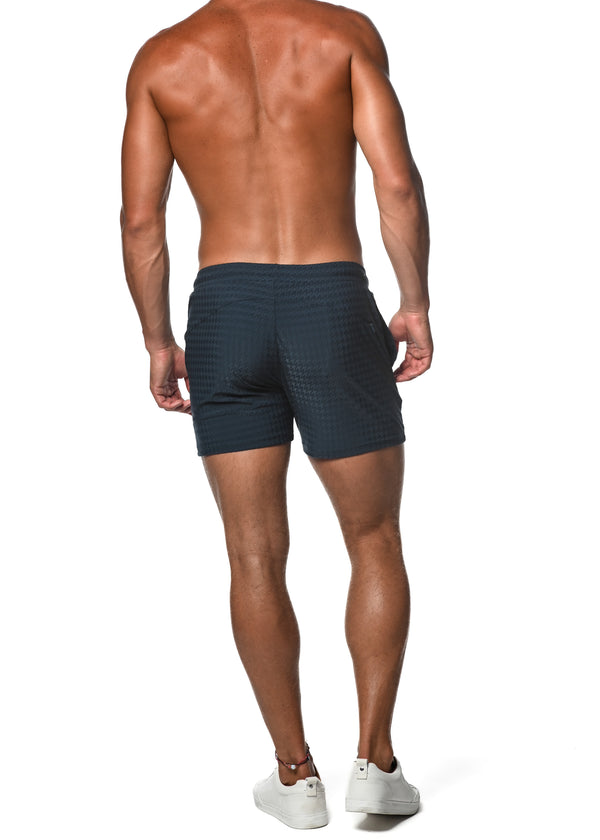 PEACOCK HOUNDSTOOTH STRETCH PERFORMANCE SHORTS  ST-1466-76
