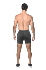 CHARCOAL TEXTURED MESH PERFORMANCE SHORTS ST-1466-92