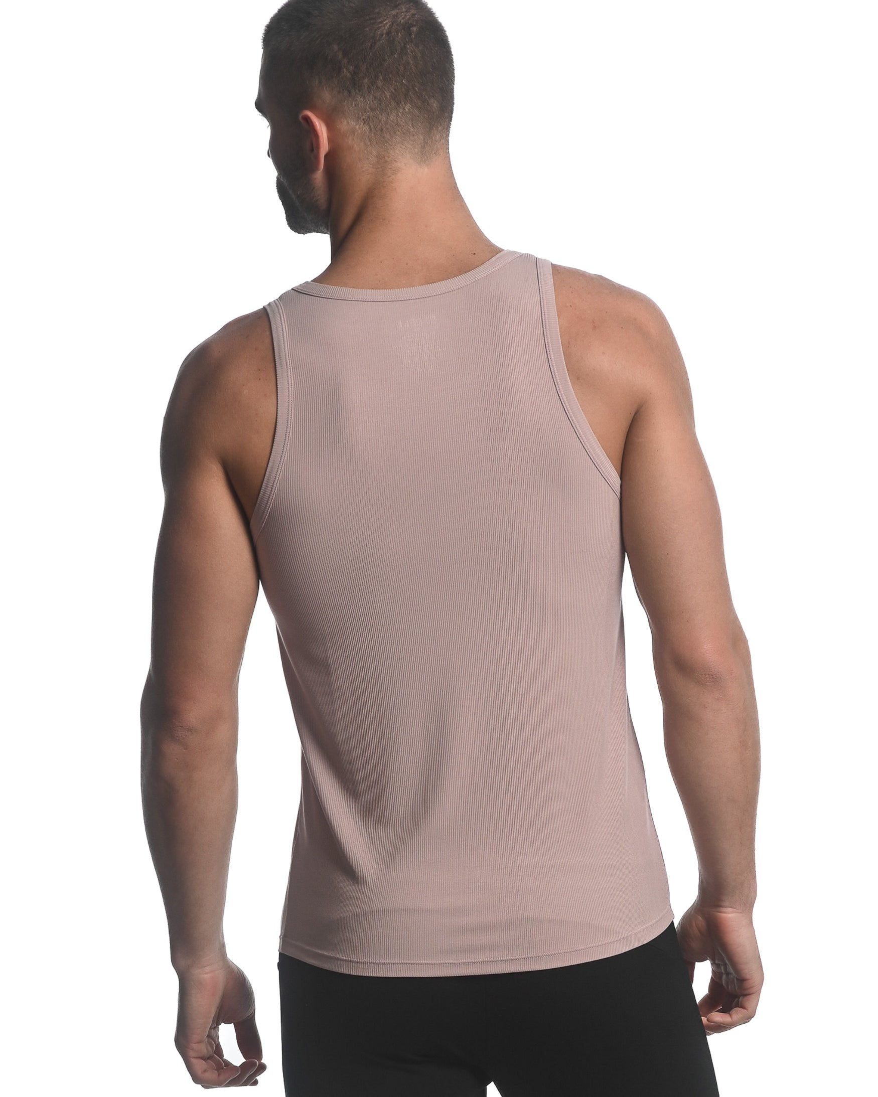 MAUVE RIB MODAL TANK ST-16004