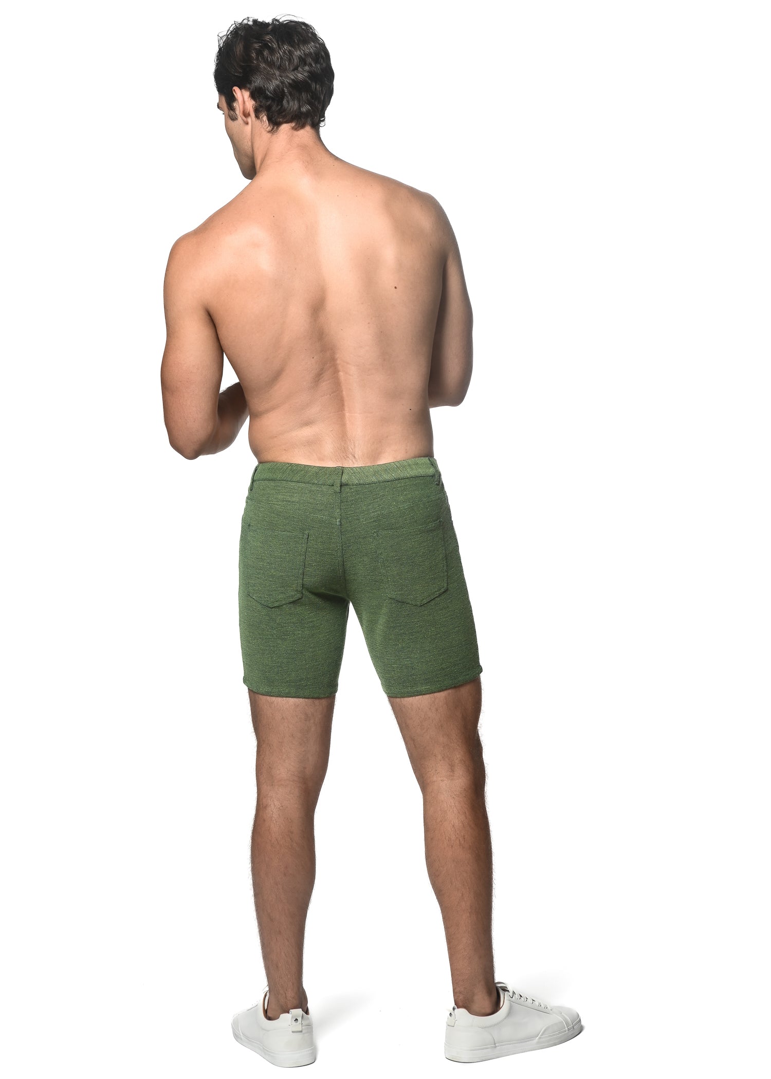 GREEN ENVY 5" WASHED LOOPBACK STRETCH KNIT SHORTS ST-1932-45