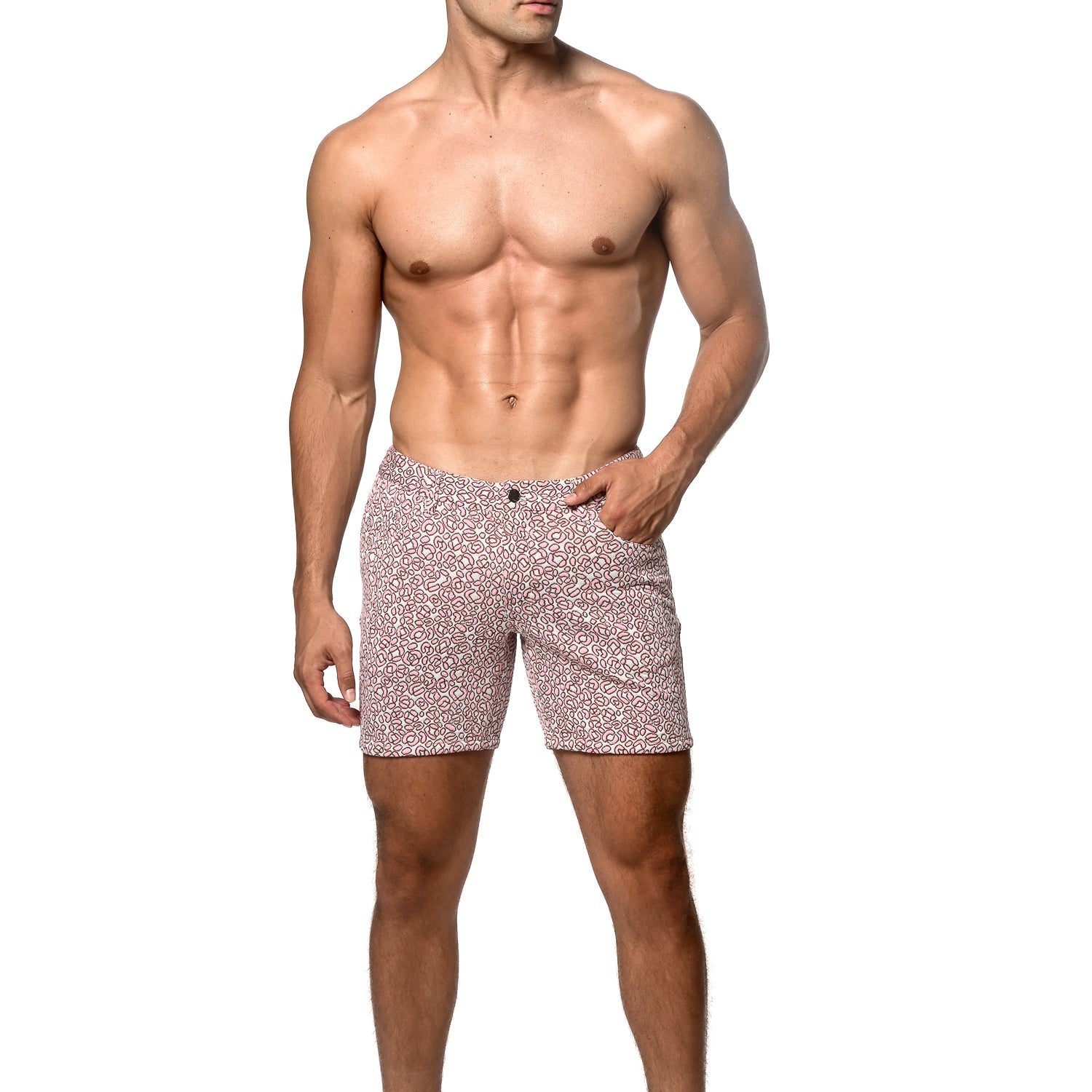 PINK PEBBLES 5" JACQUARD STRETCH KNIT SHORT ST-1932-46