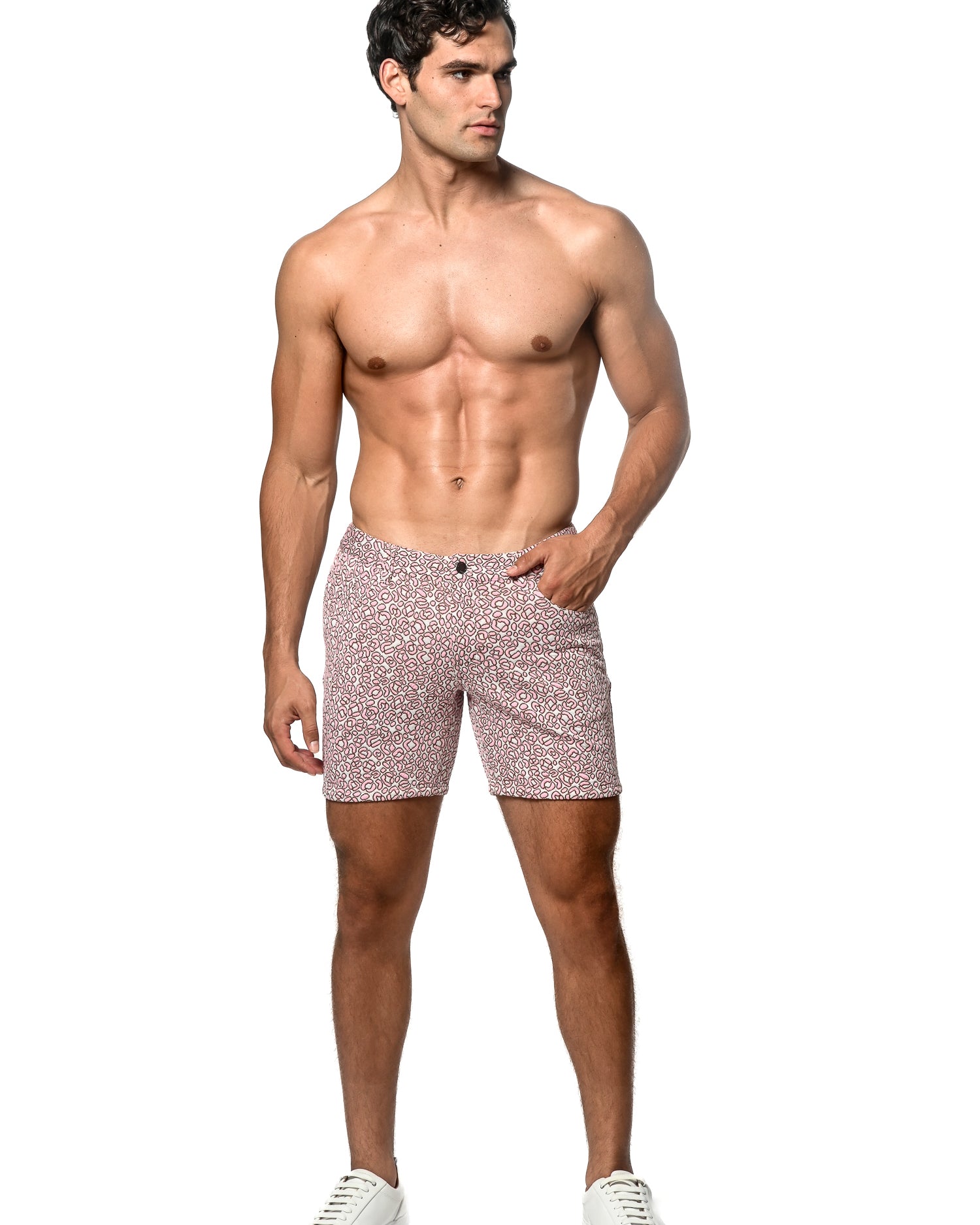 PINK PEBBLES 5" JACQUARD STRETCH KNIT SHORT ST-1932-46