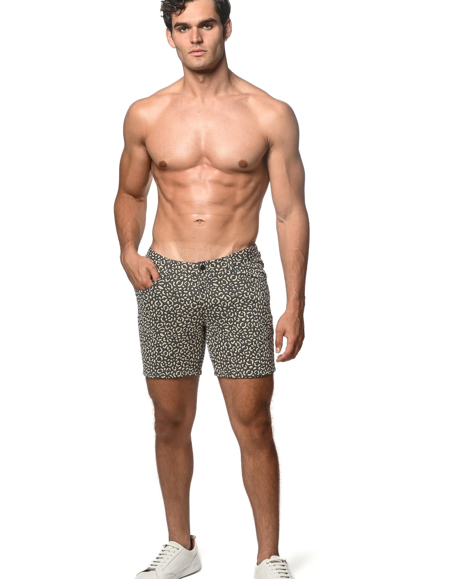SAND PEBBLES 5" JACQUARD STRETCH KNIT SHORT ST-1932-46
