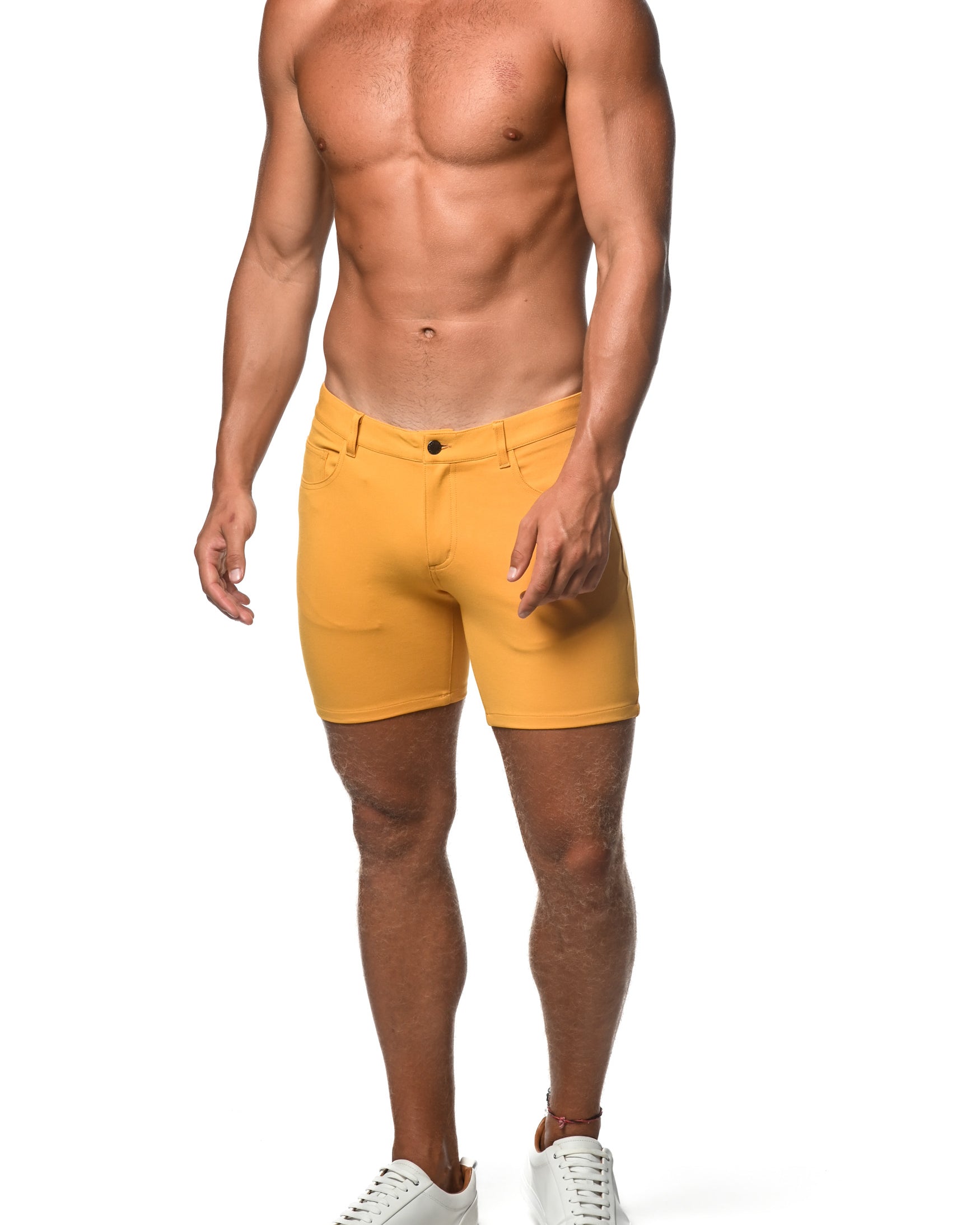AMBER 5" INSEAM STRETCH KNIT JEANS SHORTS  ST-1932