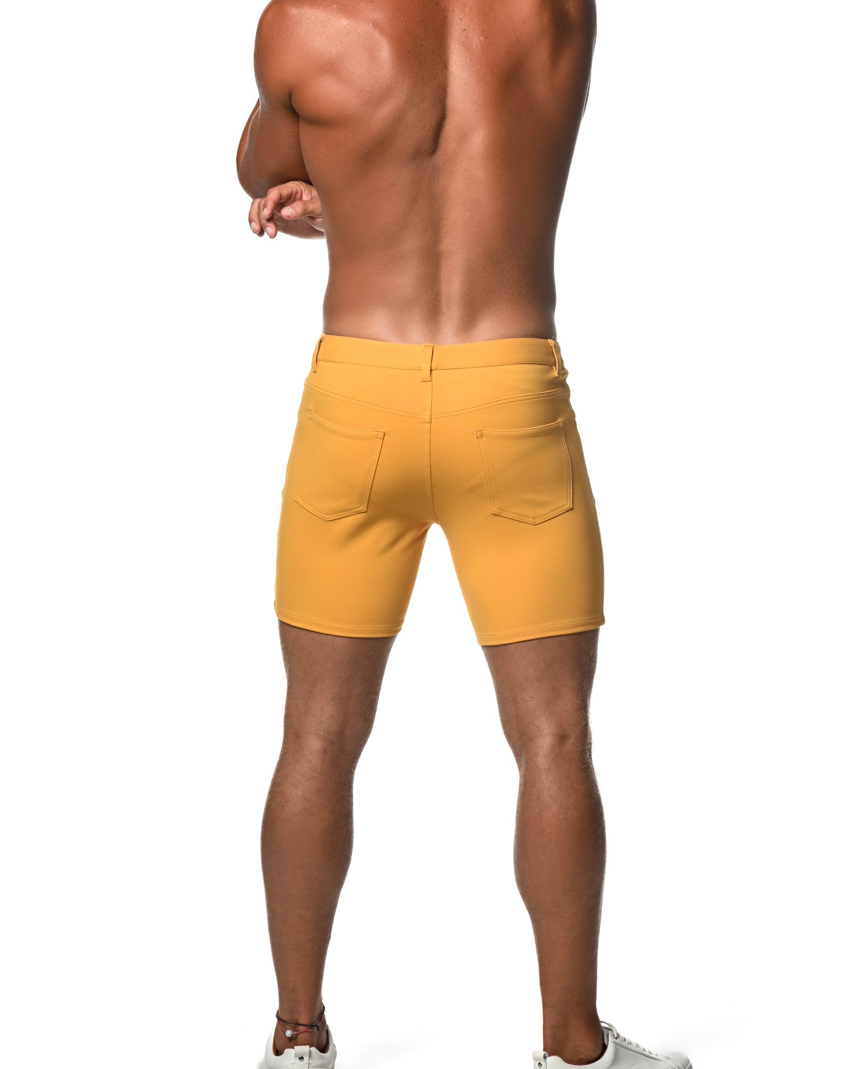 AMBER 5" INSEAM STRETCH KNIT JEANS SHORTS  ST-1932