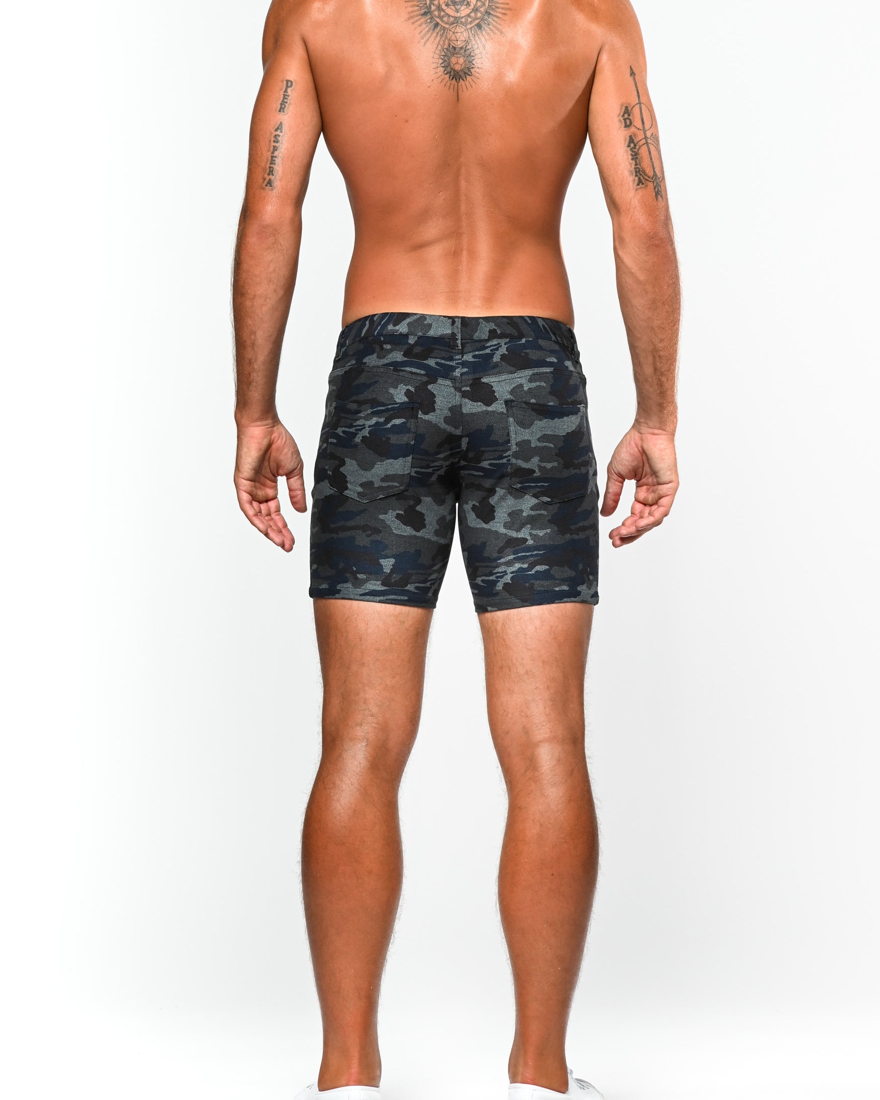 BLUE CAMO NEO LIMITED EDITION 5" INSEAM KNIT STRETCH SHORT ST-1932-LE