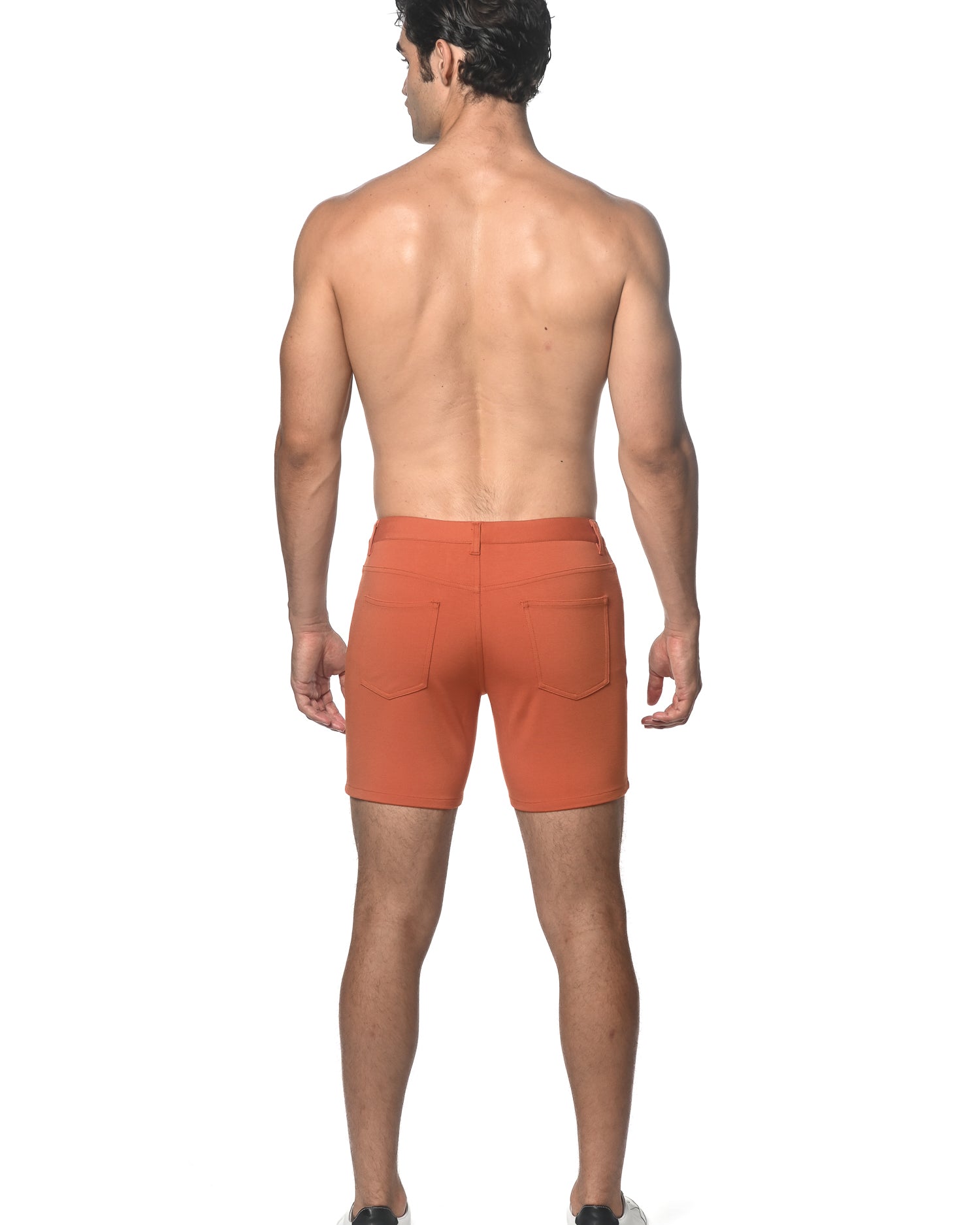 FLAME 5" INSEAM STRETCH KNIT JEANS SHORTS ST-1932