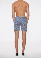 BLUE/OCEAN DIAMONDS PRINTED 5" INSEAM KNIT STRETCH SHORTS ST-1932-LX