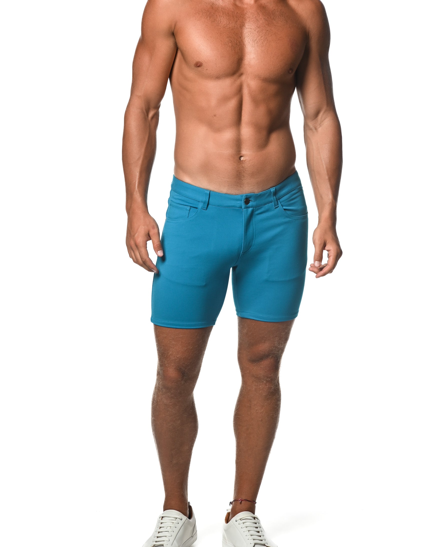 STAR SAPPHIRE 5" INSEAM STRETCH KNIT JEANS SHORTS  ST-1932