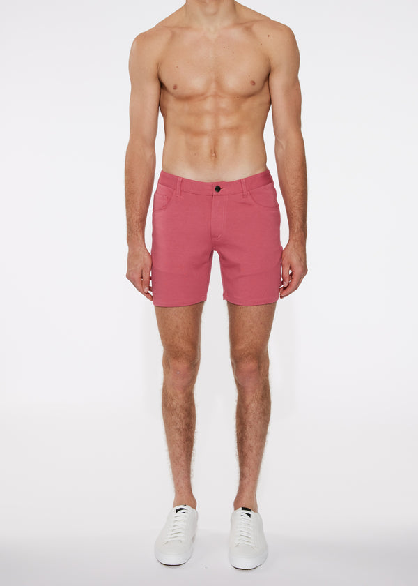 TERRACOTTA 5" INSEAM STRETCH KNIT JEANS SHORTS ST-1932 Final Sale