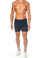 ASTRAL BLUE 5" INSEAM STRETCH KNIT JEANS SHORTS ST-1932