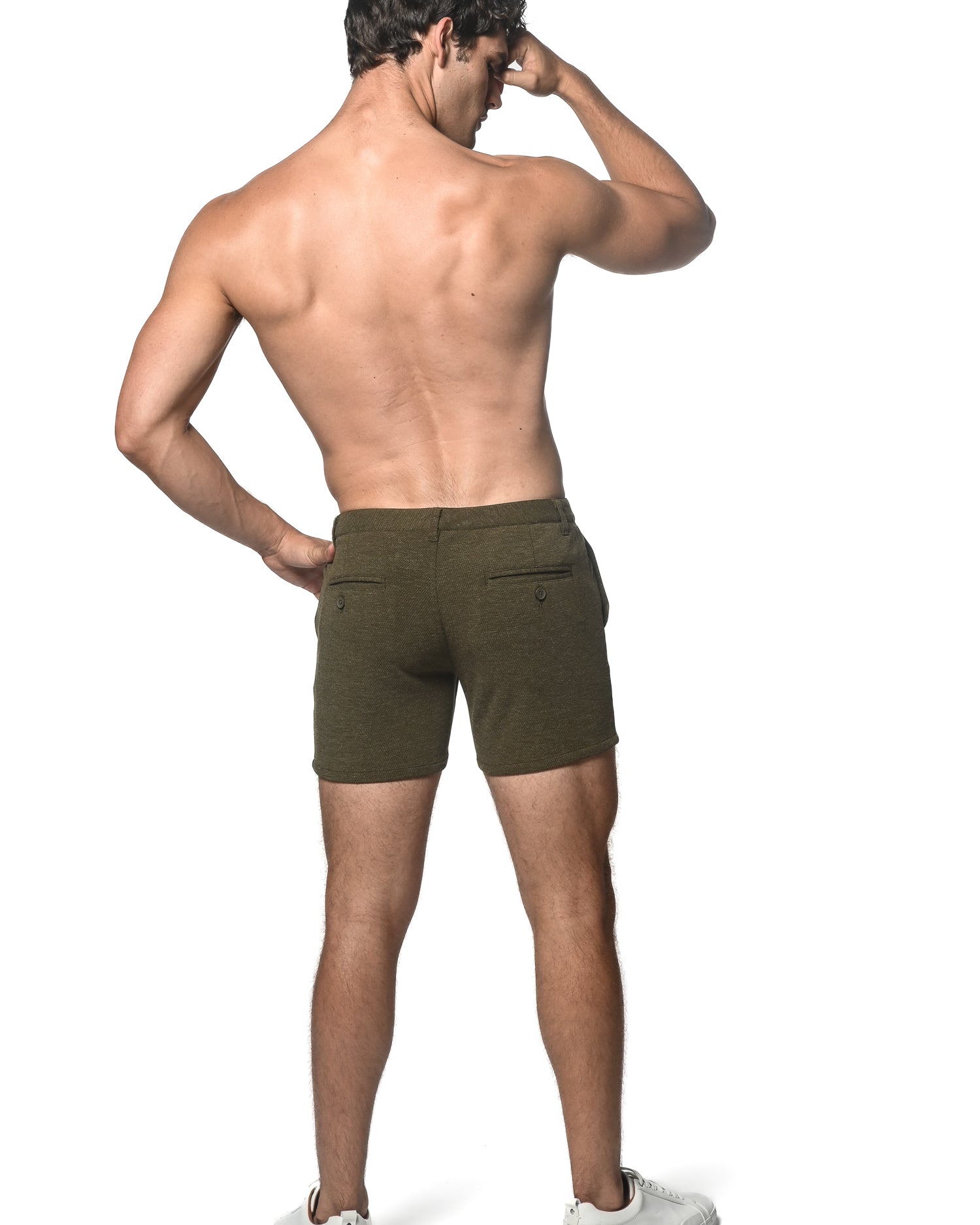 ARMY TEXTURED 5" INSEAM STRETCH KNIT CHINO SHORTS ST-1986