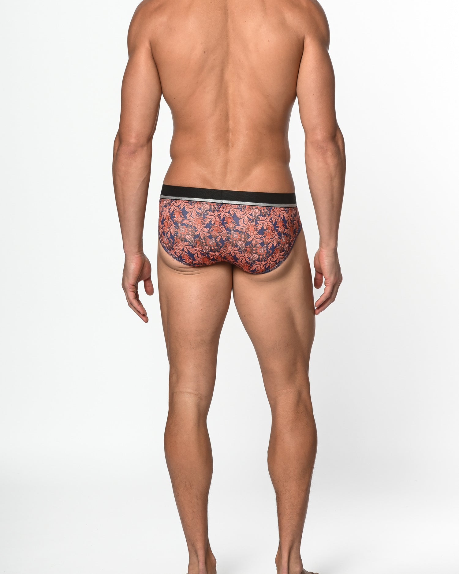 SIENNA/NAVY PAISLEY RECYCLED POLYESTER/ELASTANE LOW RISE BRIEF ST-20004