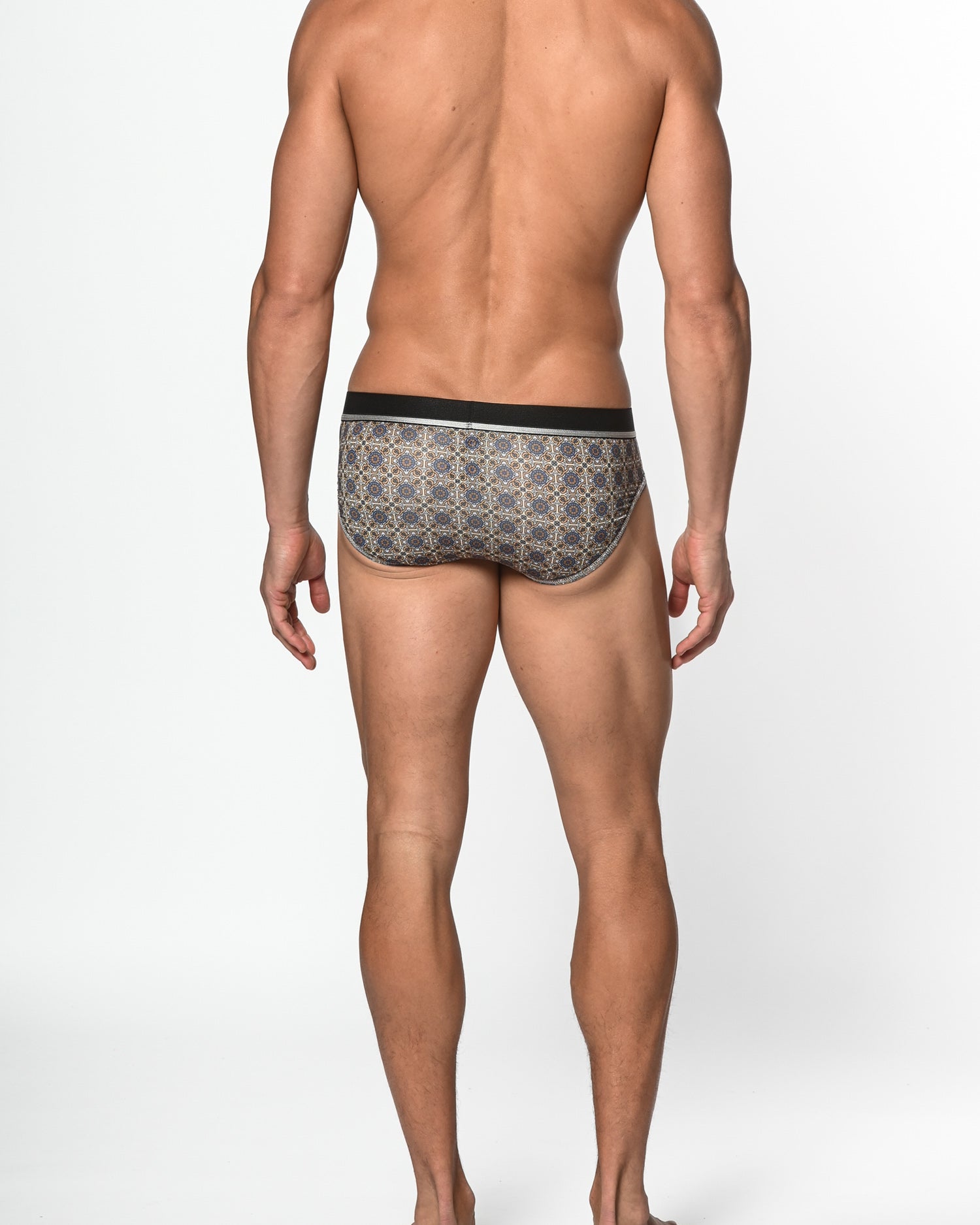 OCHRE MEDALLION RECYCLED POLYESTER/ELASTANE LOW RISE BRIEF ST-20006