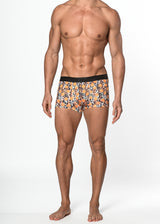 GOLD/BLACK JUNGLE DOTS RECYCLED POLYESTER/ELASTANE TRUNK ST-20511