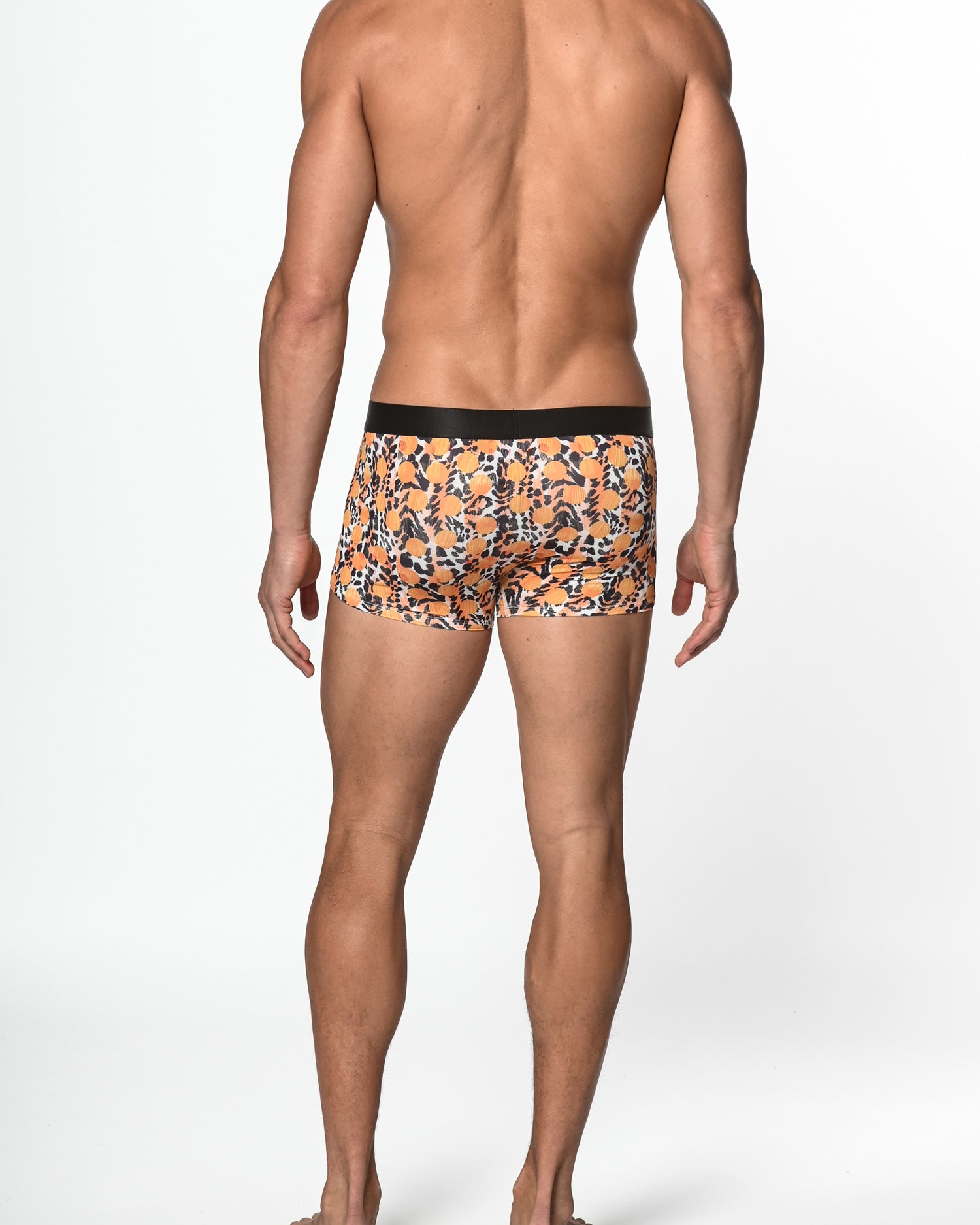 GOLD/BLACK JUNGLE DOTS RECYCLED POLYESTER/ELASTANE TRUNK ST-20511