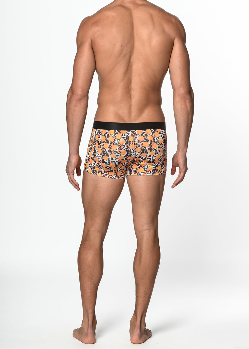 GOLD/BLACK JUNGLE DOTS RECYCLED POLYESTER/ELASTANE TRUNK ST-20511
