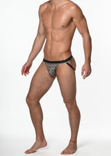 OCHRE MEDALLION RECYCLED POLYESTER/ELASTANE JOCKSTRAP ST-20806